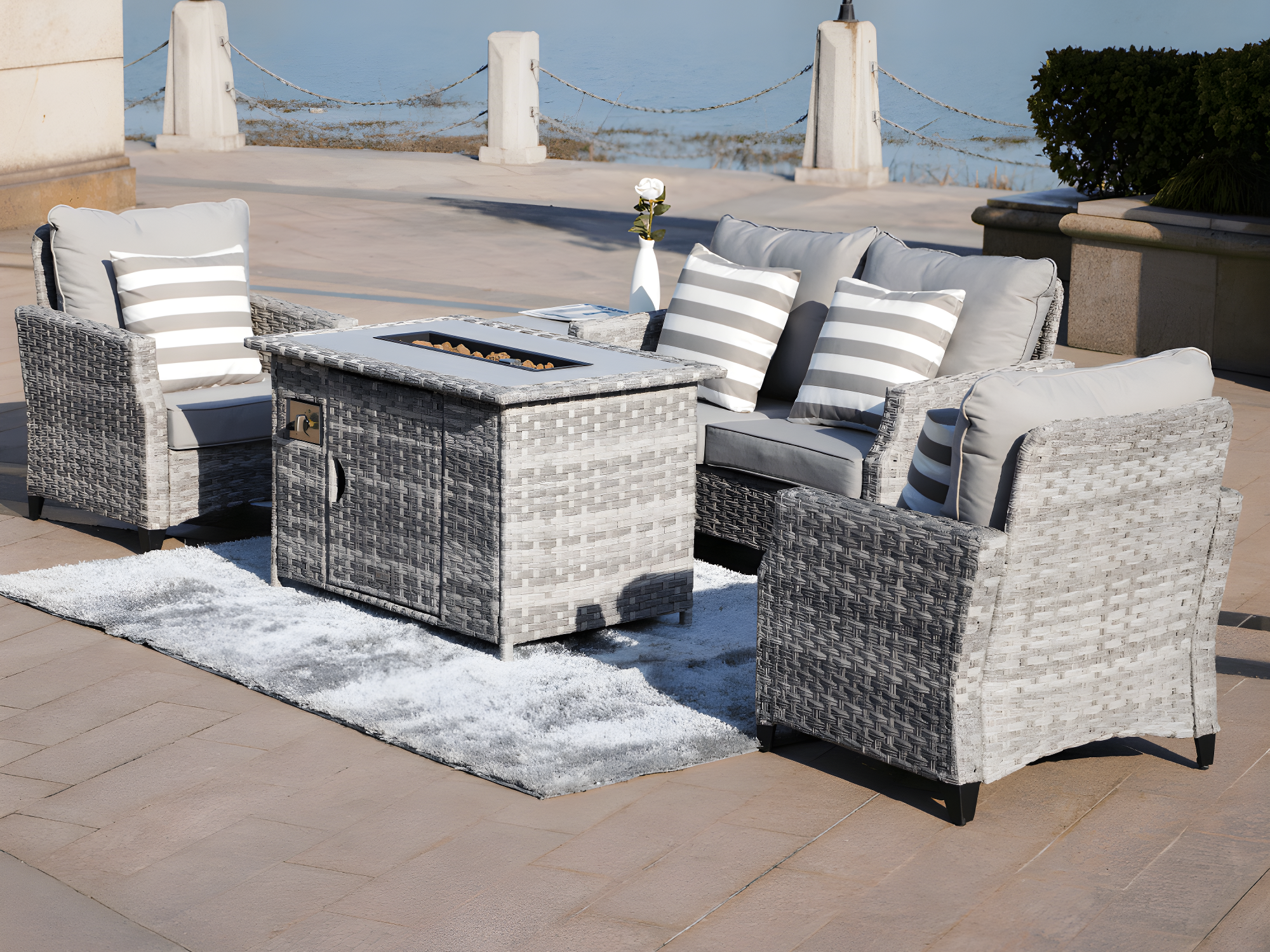Direct Wicker Fire Pit Tables