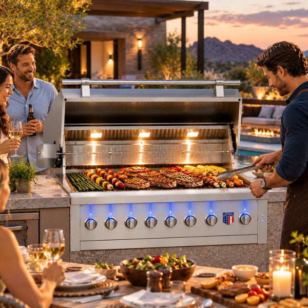 American Made Grills Ovation Hybrid 54-Inch Outdoor Grill Lifestyle