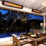 Black Bromic Tungsten Smart-Heat Electric Patio Heater Residential Installation