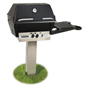 broilmaster p3x cast aluminum gas grill with stainless steel in ground post