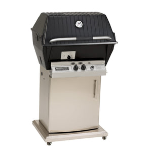 Broilmaster Slow Cooker Q3X Free Standing Aluminum Gas Grill with stainless steel base and cart