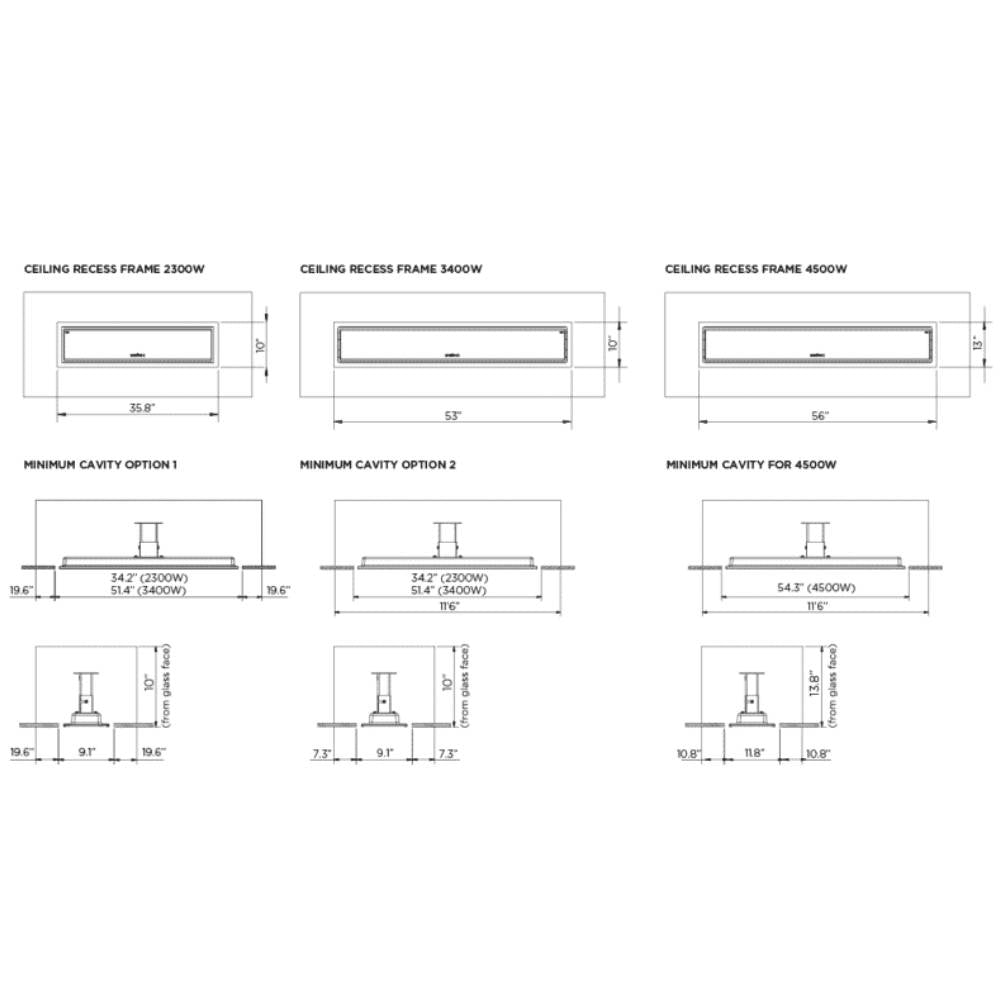 Bromic Standard Ceiling Recess Kit for Platinum Electric Heaters Specs