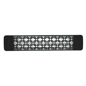 Eurofase 1500w black infrared electric heater with brix decor plate - angle view