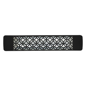 Eurofase 1500w black infrared electric heater with clover decor plate