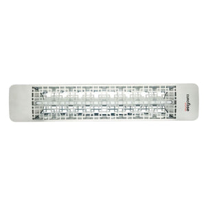 Eurofase 1500w stainless steel infrared electric heater with brix decor plate - angle view