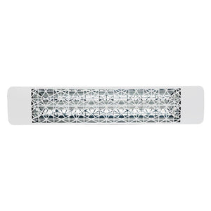 Eurofase 1500w white infrared electric heater with astra decor plate - angle view