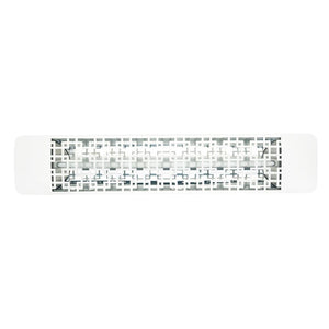 Eurofase 1500w white infrared electric heater with brix decor plate - angle view