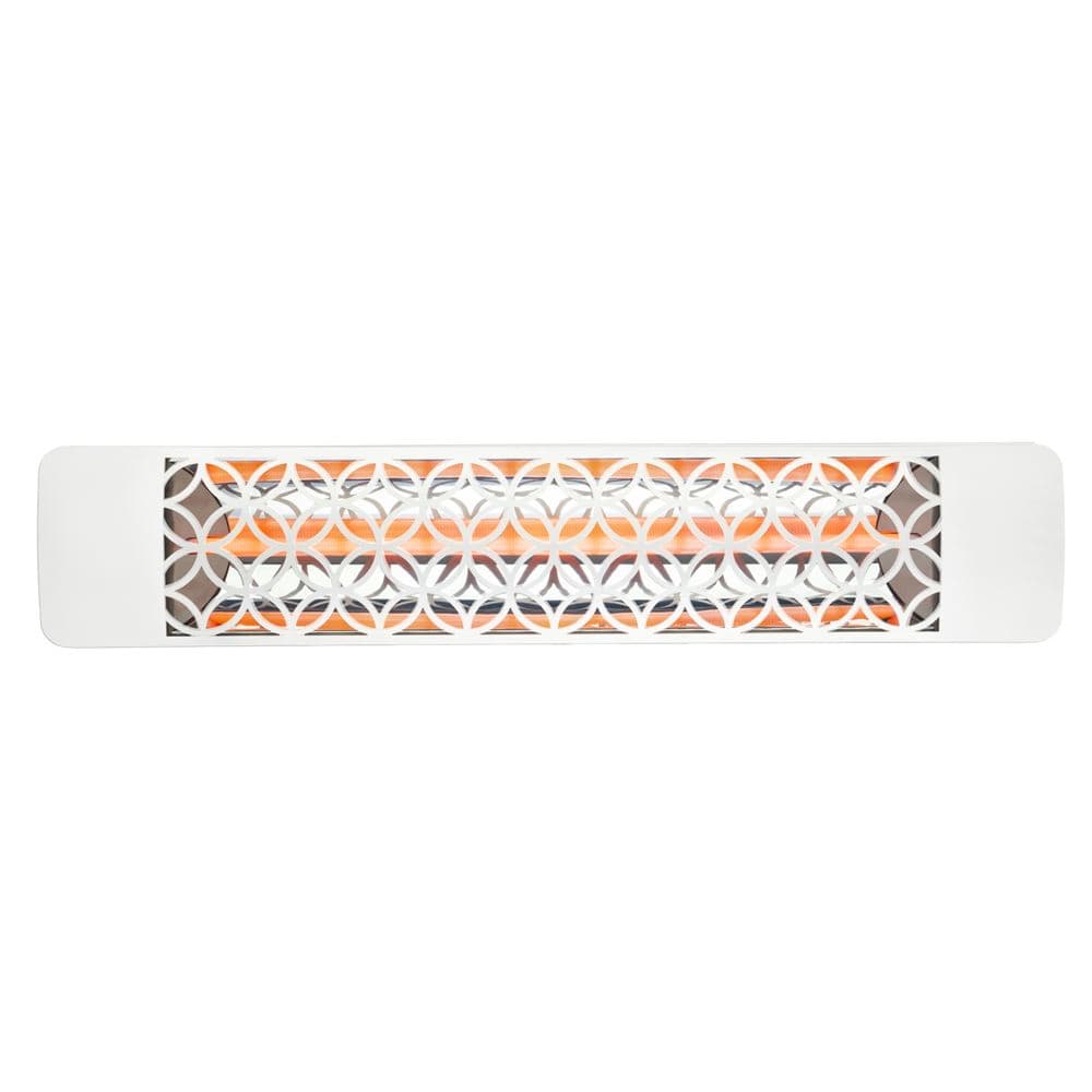 Eurofase 1500w white infrared electric heater with clover decor plate