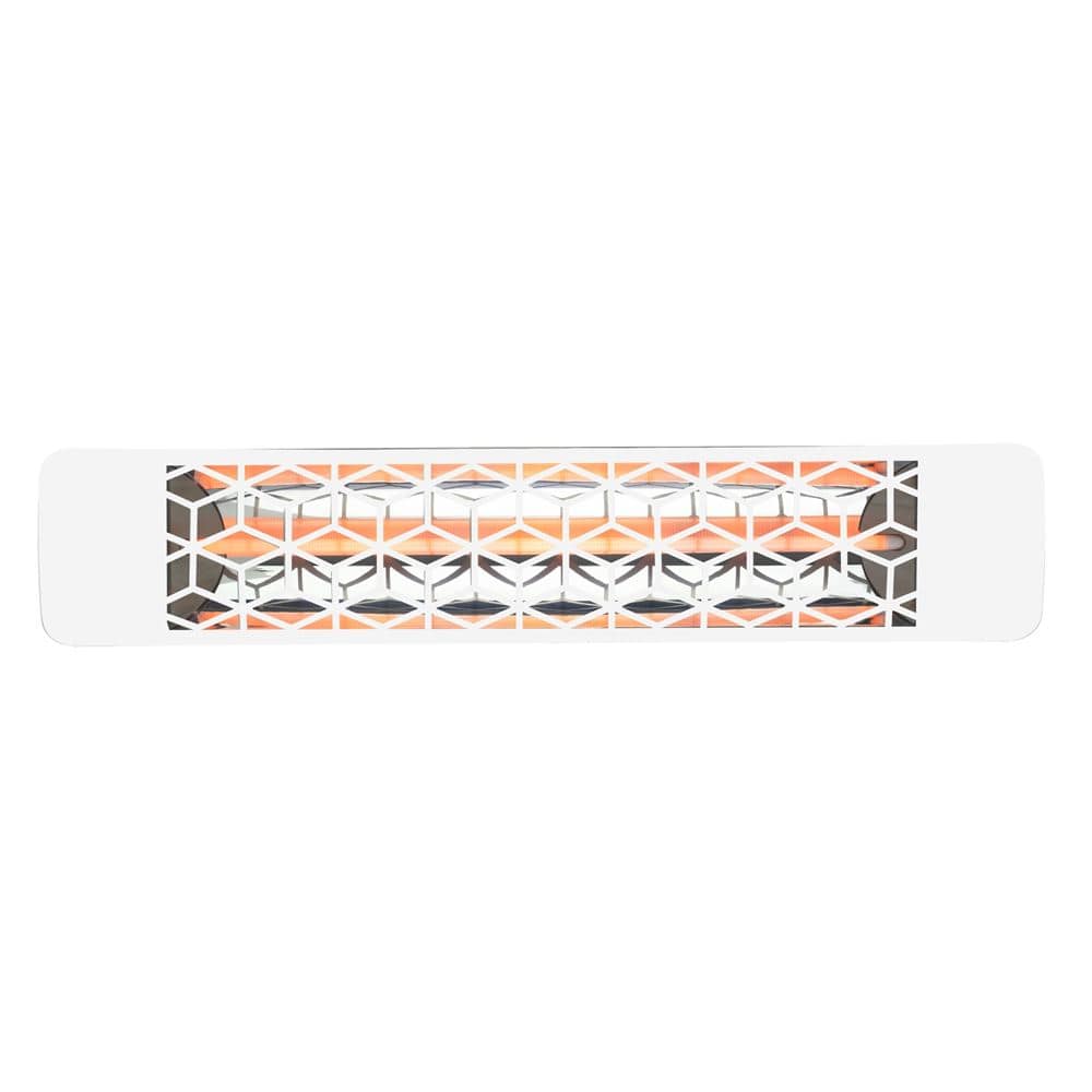 Eurofase 1500w white infrared electric heater with stella decor plate