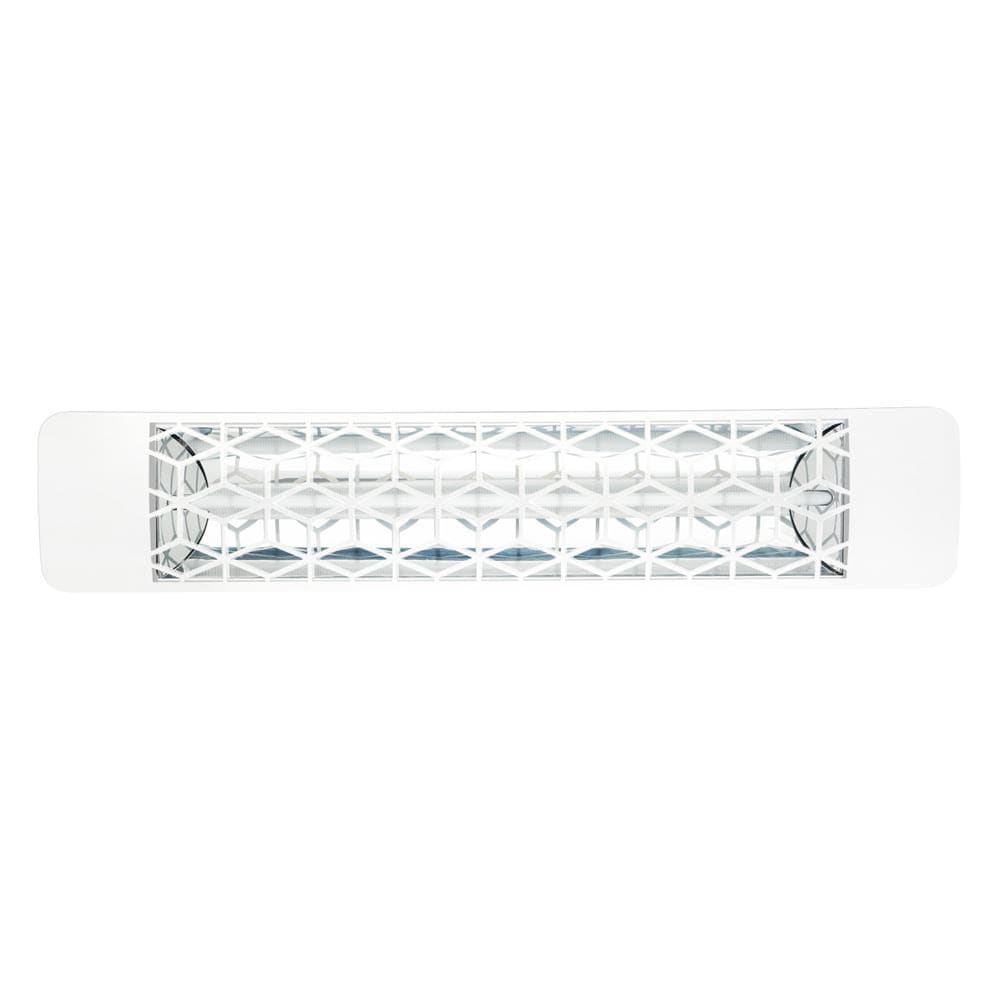 Eurofase 1500w white infrared electric heater with stella decor plate