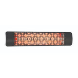 Eurofase 39-Inch Black Infrared Electric Heater with brix decor plate - angle view