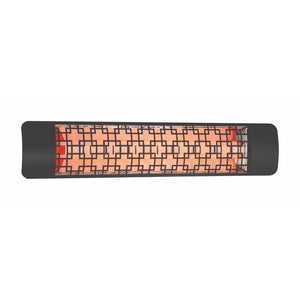 Eurofase 39-Inch Black Infrared Electric Heater with brix decor plate - angle view