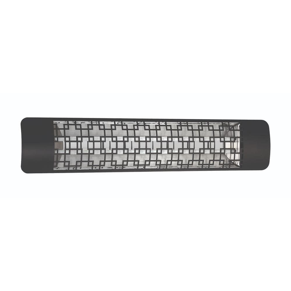 Eurofase 39-Inch Black Infrared Electric Heater with brix decor plate - angle view