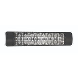 Eurofase 39-Inch Black Infrared Electric Heater with brix decor plate - angle view