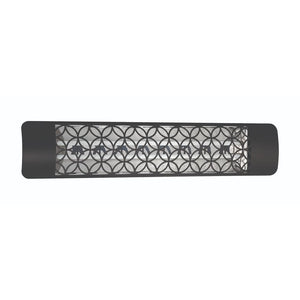 Eurofase 39-Inch Black Infrared Electric Heater with clover decorative plate