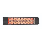 Eurofase 39-Inch Black Infrared Electric Heater with stella decor plate - angle view