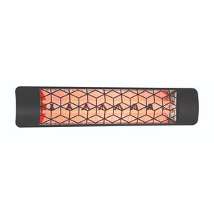 Eurofase 39-Inch Black Infrared Electric Heater with stella decor plate - angle view