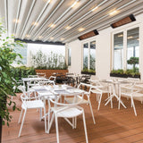 Eurofase 39-Inch Dual Element Infrared Electric Heaters at a restaurant - close-up view