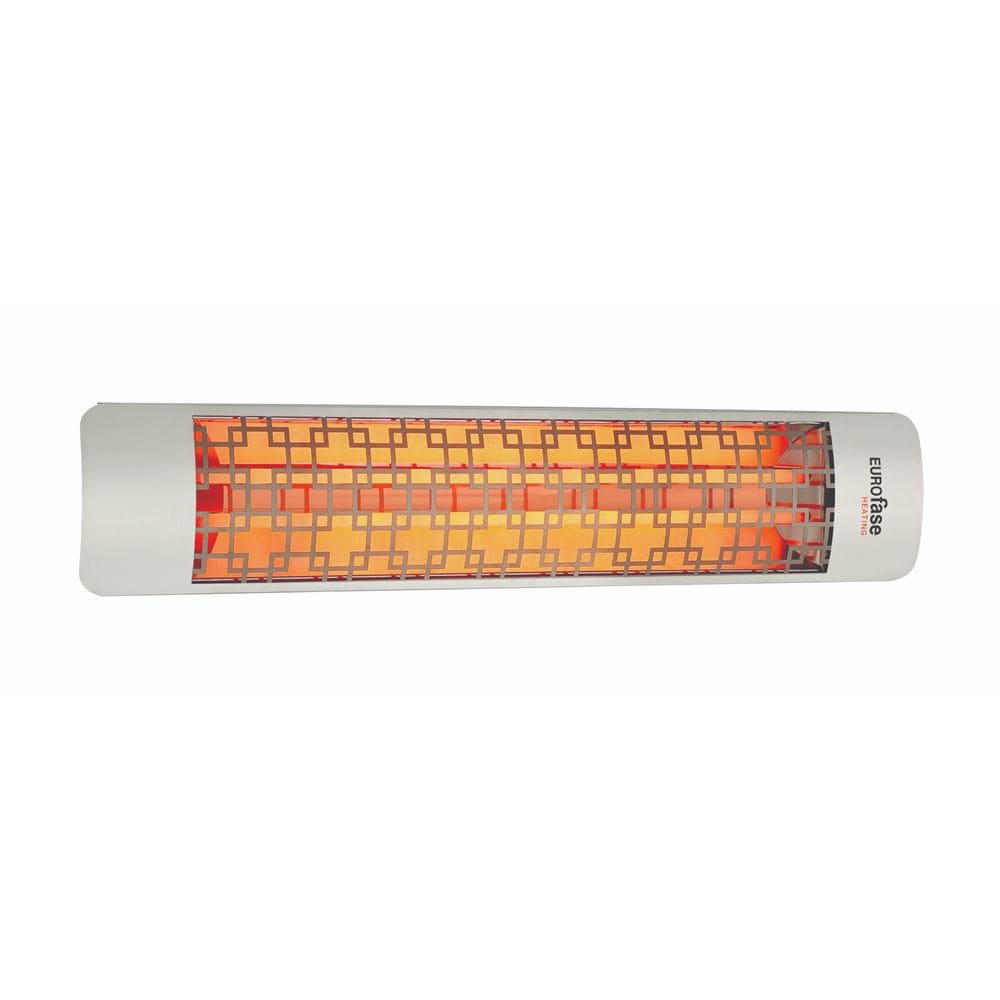 Eurofase 39-Inch Stainless Steel Infrared Electric Heater with brix decor plate - angle view