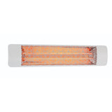 Eurofase 39-Inch White Infrared Electric Heater with astra decor plate - angle view