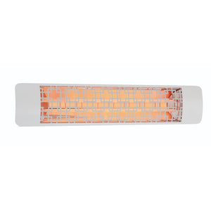 Eurofase 39-Inch White Infrared Electric Heater with brix decor plate - angle view