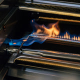 atlas stainless steel burners turned on