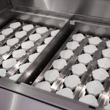 American Made Grills Estate 30 Gas Grill ceramic briquette system - angle view