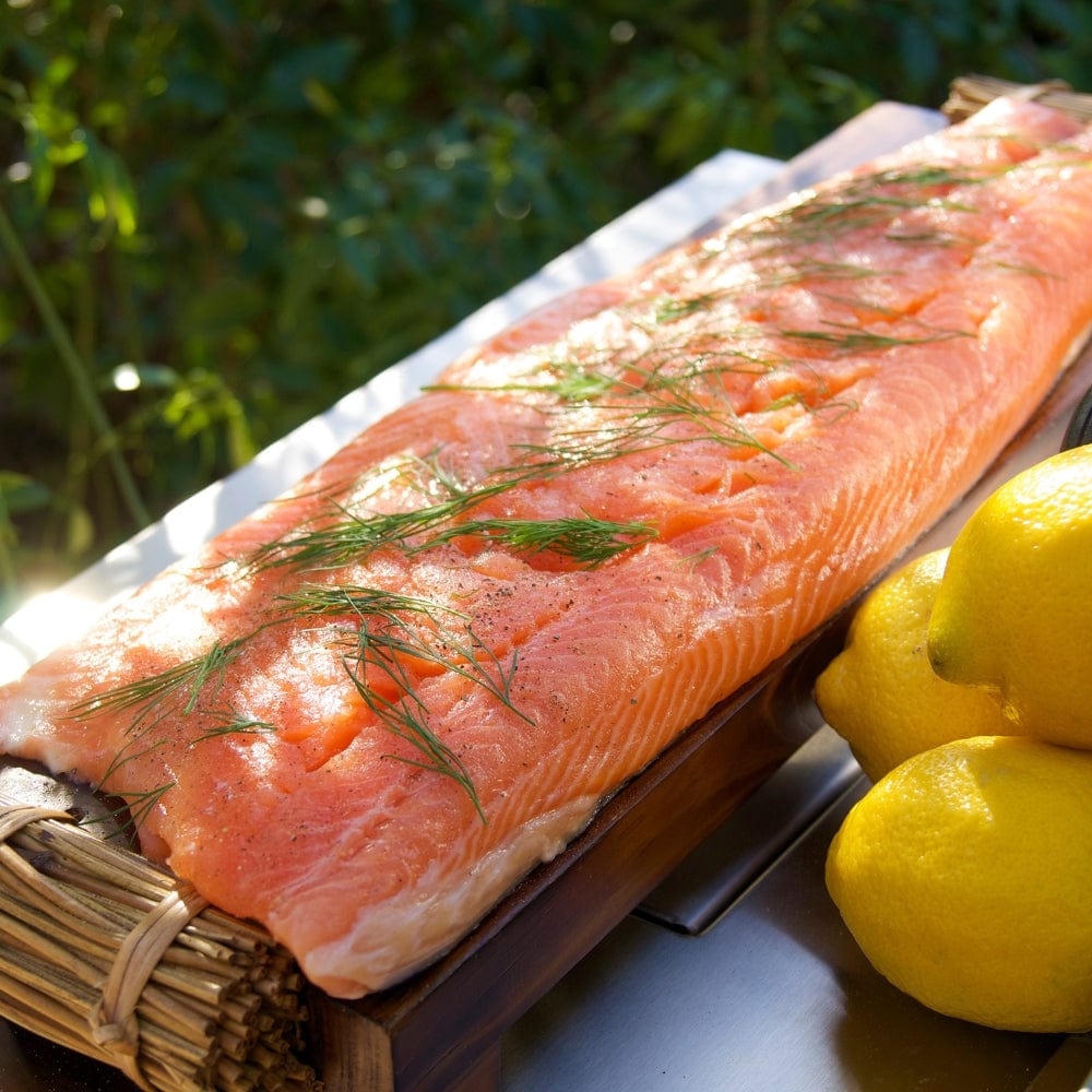 salmon to be grilled on the American Outdoor Grill L 30&quot; Gas Grill