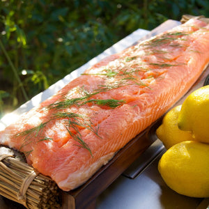 salmon to be grilled on the American Outdoor Grill L 30" Gas Grill