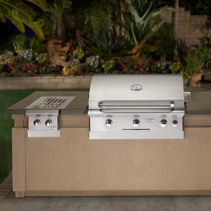 American Outdoor Grill L 30" Gas Grill with installed on a concrete countertop on patio
