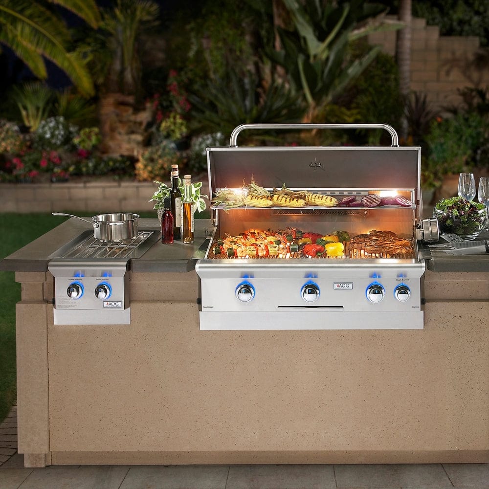 American Outdoor Grill L-Series 30-Inch Built-In Gas Grill with Backburner and Rotisserie Kit