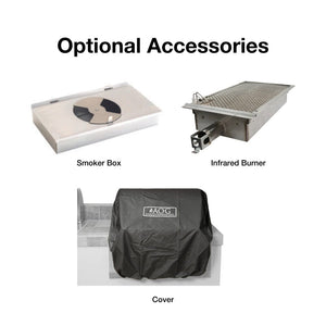 smoker box, infrared burner, and cover accessories