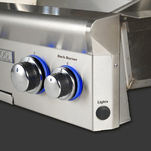 american outdoor grill control knobs with blue led lights
