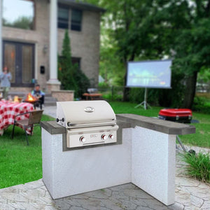 American Outdoor Grill T-Series 24" Gas Grill with Backburner at a backyard