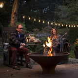 Roasting Marshmallows on Arteflame 18-Inch Tall Low Euro Base Corten Steel Fire Pit