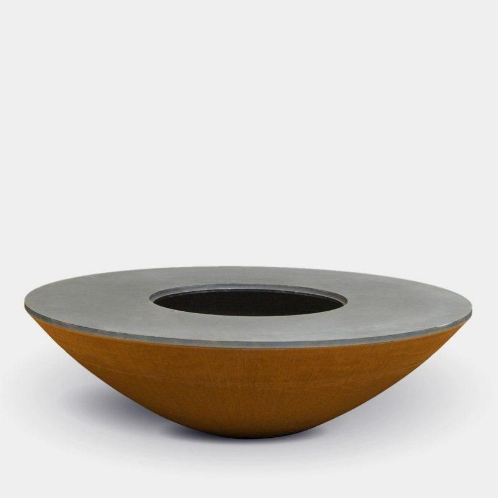 Arteflame Classic 11-inch Tall Corten Steel Fire Bowl with Cooktop
