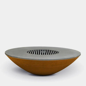 Arteflame Classic 11-inch Tall Corten Steel Fire Bowl with Cooktop and Grill Grate