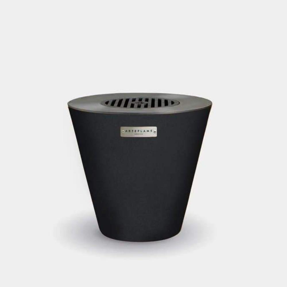 Arteflame One Series 20&quot; Matte Black Fire Pit with Cooktop &amp; Optional Grill Grate