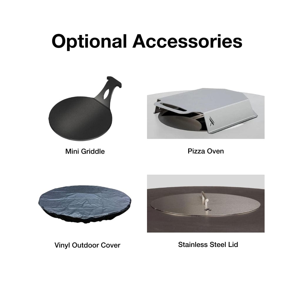 arteflame platinum optional accessories - angle view
