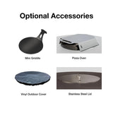 arteflame platinum optional accessories - angle view