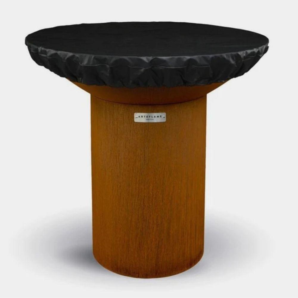 Vinyl Outdoor Cover on an Arteflame Fire Pit with Cooktop