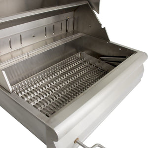 Blaze 32-Inch Built-In Stainless Steel Charcoal Grill stainless steel interior