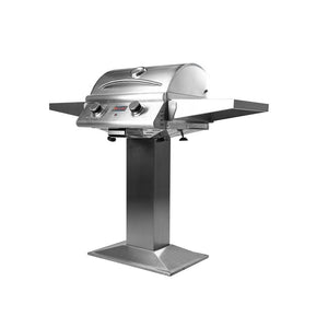 Blaze 48-Inch Built-In/Tabletop Stainless Steel Electric Grill on a pedestal