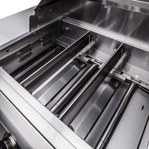 3 linear stainless steel gas burners