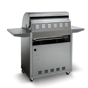 Blaze Prelude LBM 32-Inch Built-In 4-Burner Gas Grill back view on cart