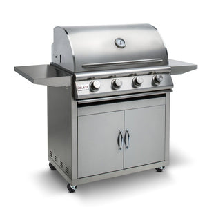 Blaze Prelude LBM 32-Inch Built-In 4-Burner Gas Grill side view on cart