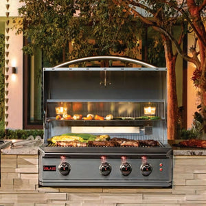 Blaze Professional LUX 34-Inch Built-In 3-Burner Gas Grill installed on a patio