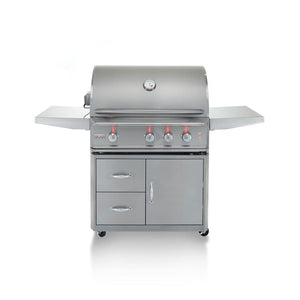 Blaze Professional LUX 34-Inch Built-In 3-Burner Gas Grill with optional cart