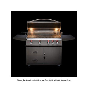 Blaze Professional LUX 44-Inch Built-In 4-Burner Gas Grill With Optional Cart