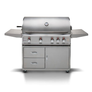 Blaze Professional LUX 44-Inch Built-In 4-Burner Gas Grill on cart